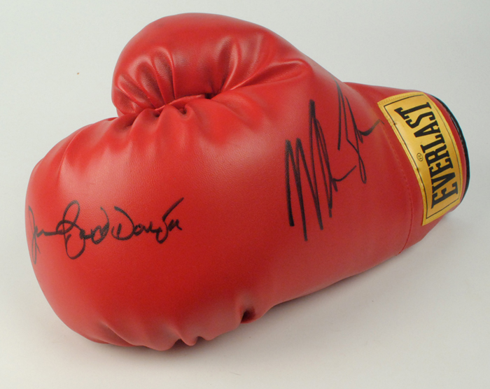 Boxing. Glove signed by Mike Tyson and James Buster" Douglas." at Whyte's Auctions