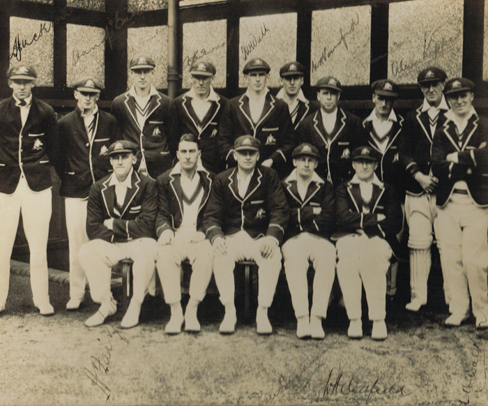 Circket 1930 Australian cricket team in England signed photograph at Whyte's Auctions