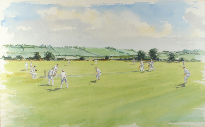 GALWAY CRICKET GROUNDS, LYDICAN, ORANMORE, c.1982 by Derek Biddulph (19252008) at Whyte's Auctions