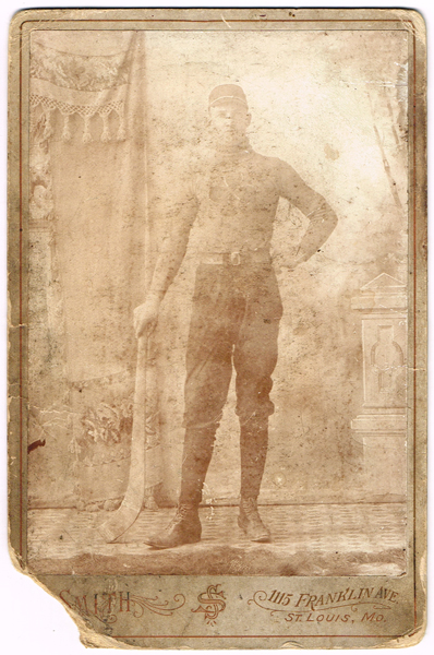 c.1880 Photograph of hurling player in St Louis, Missouri. at Whyte's Auctions
