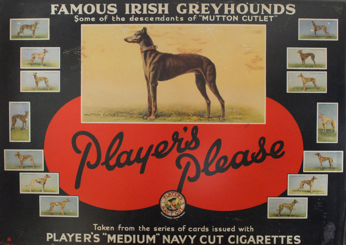1962: John Player's Famous Irish Greyhounds display piece at Whyte's Auctions