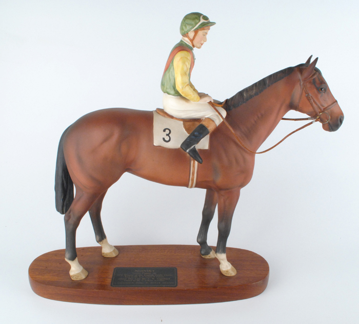 Horseracing: Beswick model of Nijinsky with Lester Piggott, with some Arkle souvenirs at Whyte's Auctions