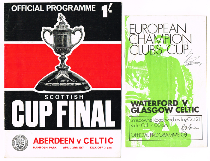 Football 1960s/1970s Celtic F.C. programme collection including Scottish Cup Finals at Whyte's Auctions