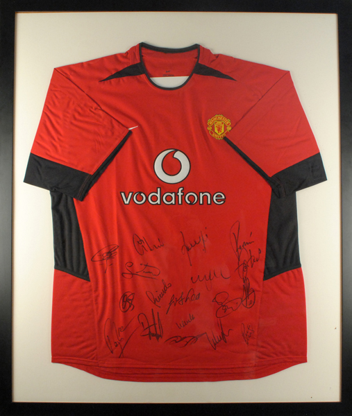 Soccer. Signed Manchester United Jersey, Premiership Champions 2003. at Whyte's Auctions