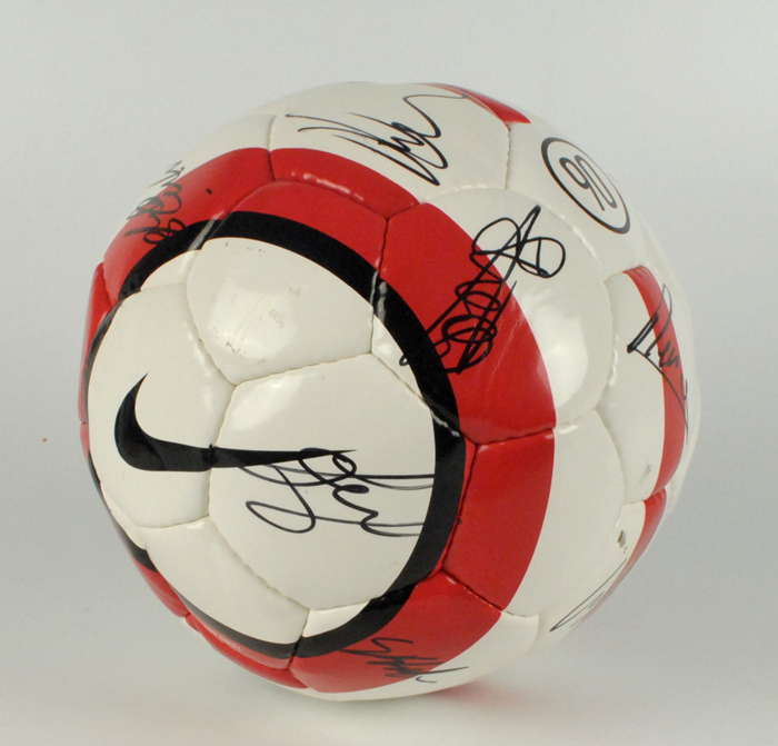 Soccer. Liverpool European Champions signed football. at Whyte's Auctions