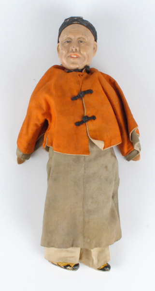 circa 1900: Chinese doll of gentleman in traditional clothing at Whyte's Auctions
