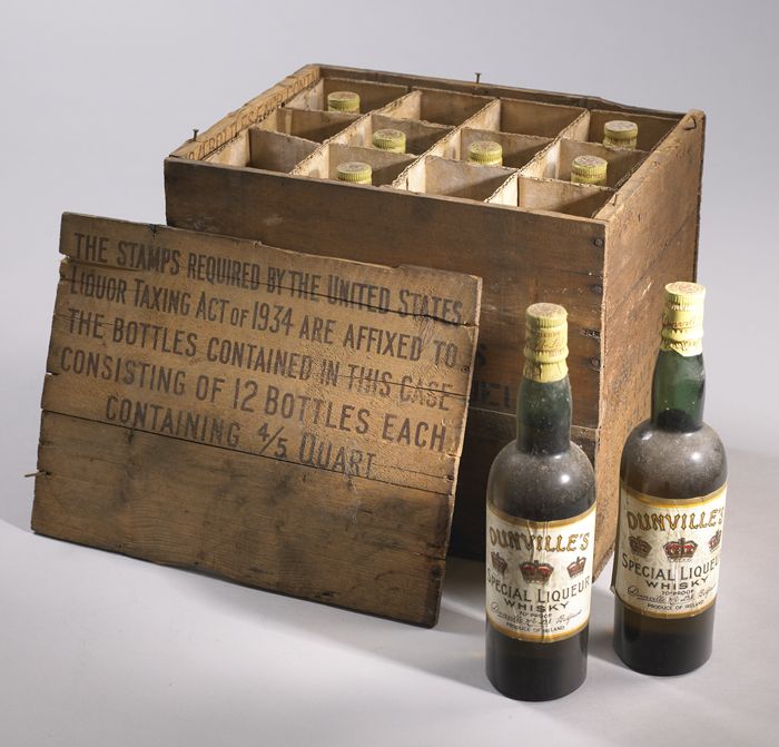 1948: Dunvilles Three Crowns Whisky full bottles at Whyte's Auctions