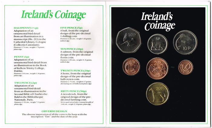 1986 Ireland's Coinage" presentation pack." at Whyte's Auctions