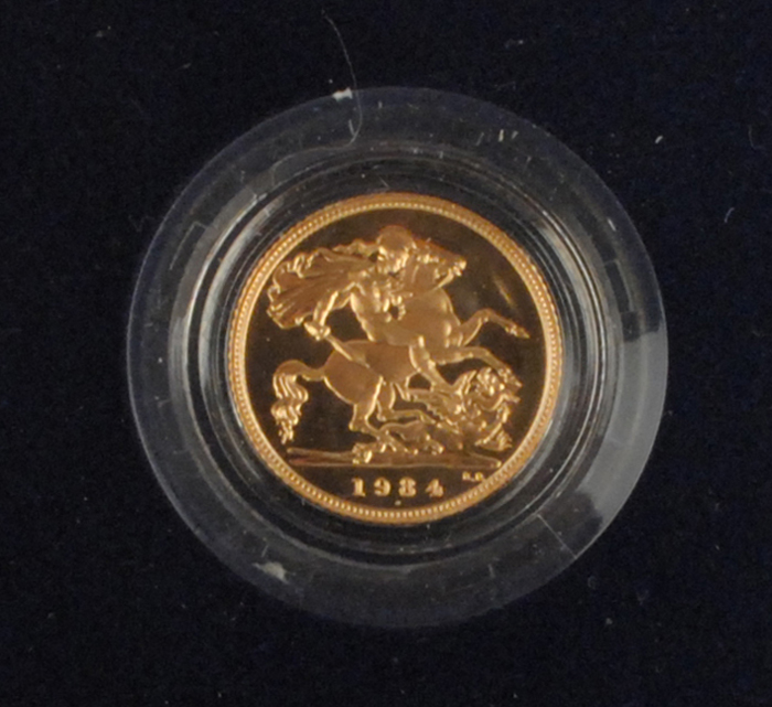 Elizabeth II proof gold sovereign 1979 and half sovereign 1982. at Whyte's Auctions