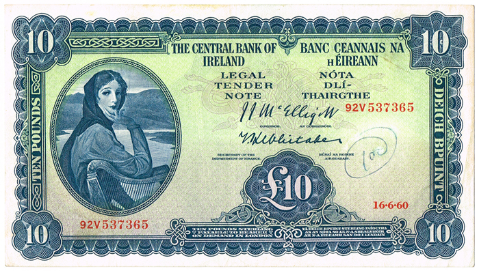 Central Bank of Ireland Lady Lavery set Ten Shillings to Ten Pounds at Whyte's Auctions