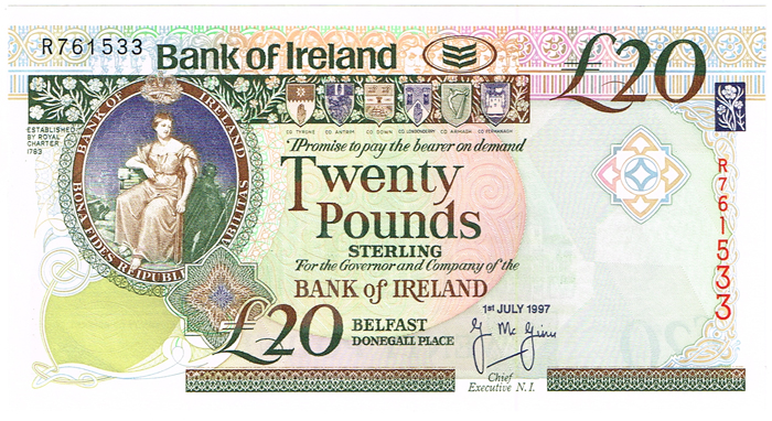 Bank of Ireland collection Twenty Pounds to One Pound. at Whyte's Auctions