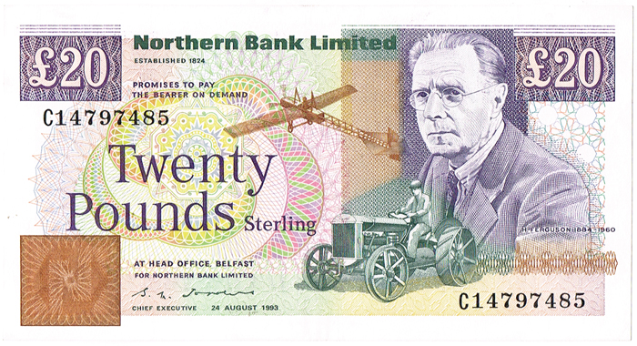 Northern Bank collection Twenty Pounds to One Pound. at Whyte's Auctions