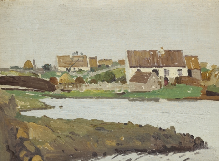 COTTAGES AT CARRAROE by Charles Vincent Lamb RHA RUA (1893-1964) at Whyte's Auctions