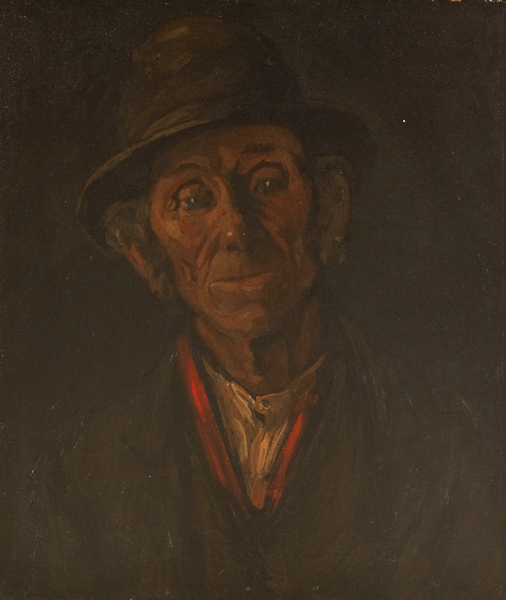 PORTRAIT OF AN OLD ACHILL MAN by Grace Henry HRHA (1868-1953) at Whyte's Auctions