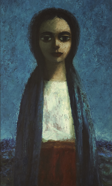 GIRL WITH DARK EYES by Daniel O'Neill (1920-1974) at Whyte's Auctions