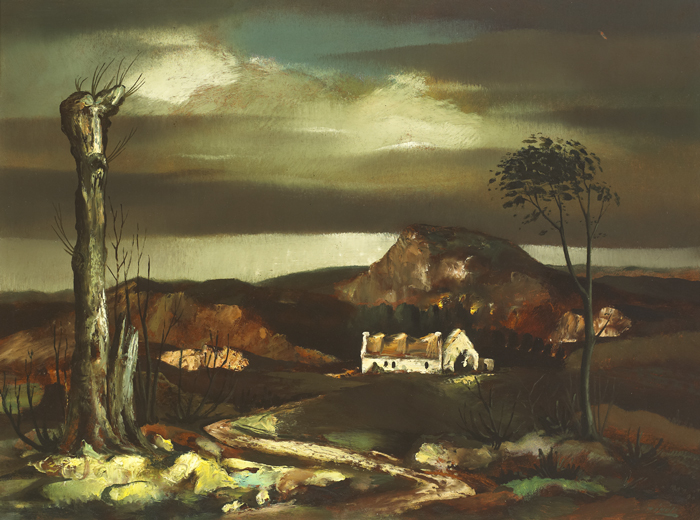 LANDSCAPE COUNTY DOWN, c.1955 by Daniel O'Neill (1920-1974) at Whyte's Auctions