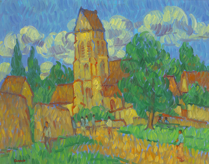 BELL TOWER AT PONDRON, OISE, FRANCE, c.2005 by Desmond Carrick sold for 750 at Whyte's Auctions