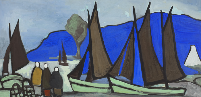 SAILBOATS, SHAWLIES AND BLUE MOUNTAINS by Markey Robinson (1918-1999) at Whyte's Auctions