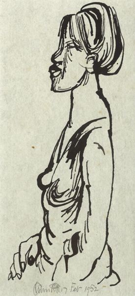 PROFILE OF A WOMAN, 1952 by Colin Middleton MBE RHA (1910-1983) at Whyte's Auctions