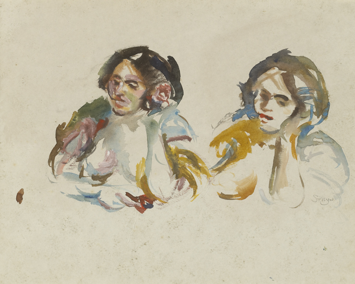 FIGURE STUDIES (A PAIR) by Stella Steyn sold for 560 at Whyte's Auctions