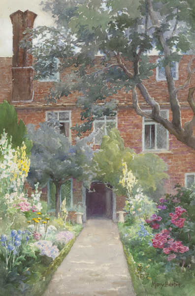 SALING HALL GARDEN, ESSEX, ENGLAND by Mary Georgina Barton SWA (1861-1949) at Whyte's Auctions