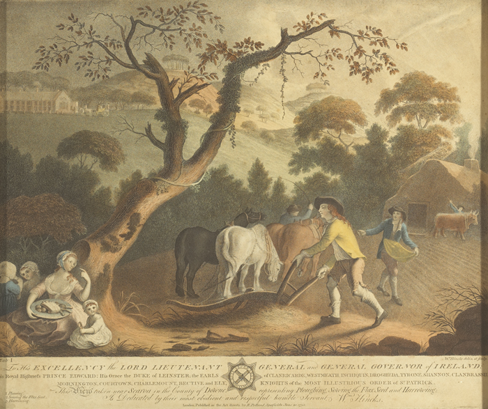18th CENTURY IRISH LINEN INDUSTRY PRINTS [PLATES I & III] by William Hincks (fl.1773-1797) at Whyte's Auctions