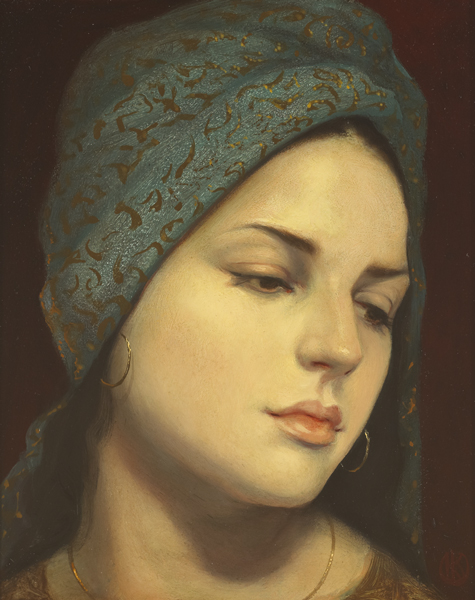 GIRL WITH GOLD EARRING by Ken Hamilton (b.1956) at Whyte's Auctions