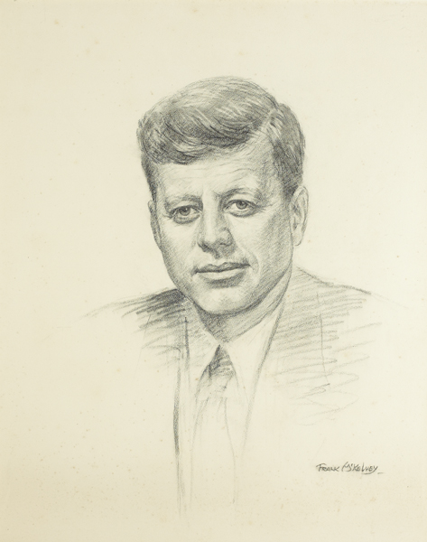 PORTRAIT OF JOHN FITZGERALD KENNEDY, c.1963 by Frank McKelvey RHA RUA (1895-1974) at Whyte's Auctions