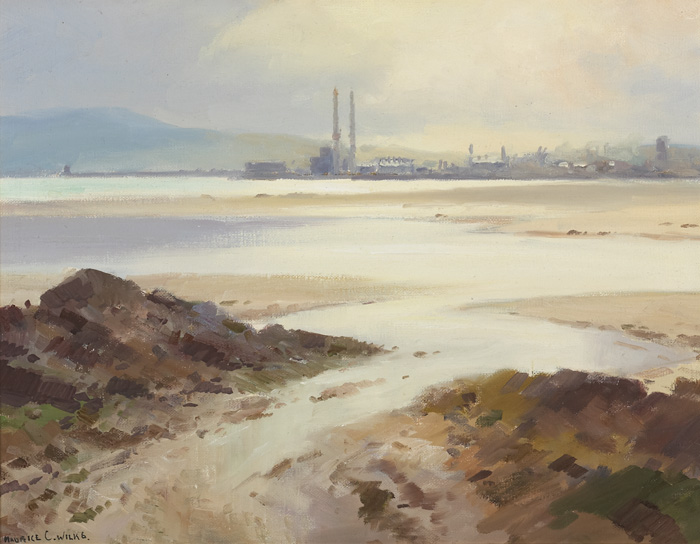 ACROSS DUBLIN BAY FROM RED ROCK, COUNTY DUBLIN by Maurice Canning Wilks RUA ARHA (1910-1984) at Whyte's Auctions