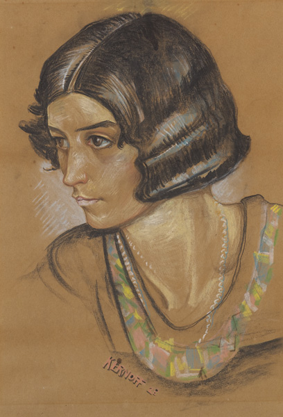 PORTRAIT OF A LADY, 1928 by Harry Kernoff RHA (1900-1974) at Whyte's Auctions