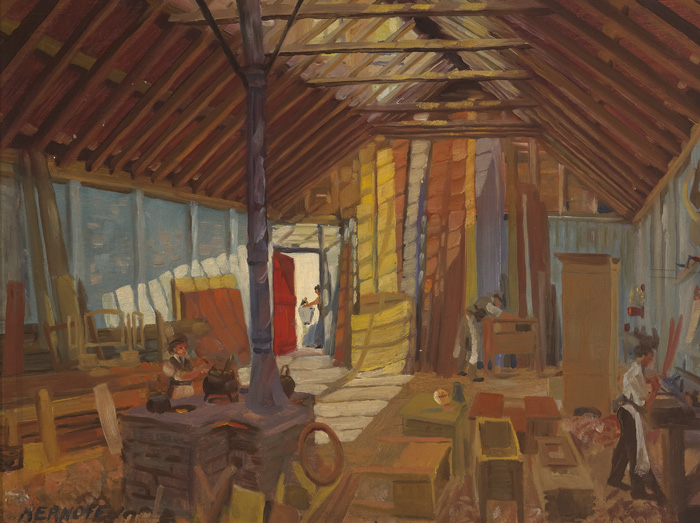 SUNLIT WORKSHOP, 1925 by Harry Kernoff RHA (1900-1974) at Whyte's Auctions