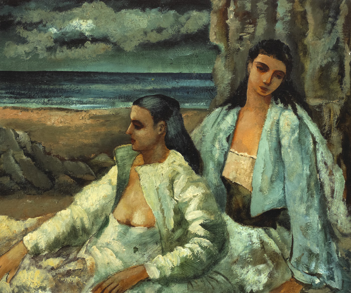 TWO WOMEN BY THE SEA by Daniel O'Neill sold for �46,000 at Whyte's Auctions