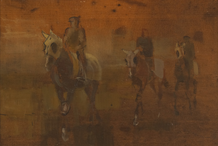 HORSES EXERCISING, 1965 by Basil Blackshaw sold for 4,400 at Whyte's Auctions