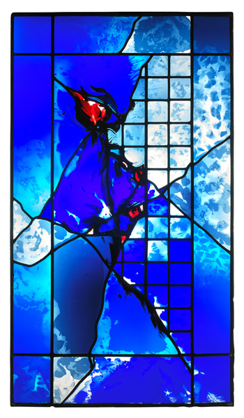 SET OF THREE STAINED GLASS PANELS, 1997 by James Scanlon sold for �4,000 at Whyte's Auctions