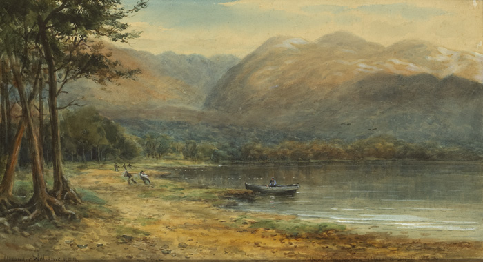 VIEW OF MANGERTON FROM THE LAKE HOTEL GROUNDS, KILLARNEY, COUNTY KERRY by Alexander Williams RHA (1846-1930) at Whyte's Auctions