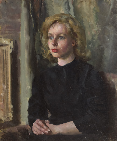 PORTRAIT OF A YOUNG WOMAN by James le Jeune RHA (1910-1983) at Whyte's Auctions