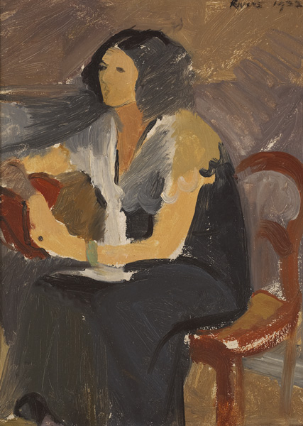 WOMAN SEATED, 1932 by Elizabeth Rivers sold for 580 at Whyte's Auctions