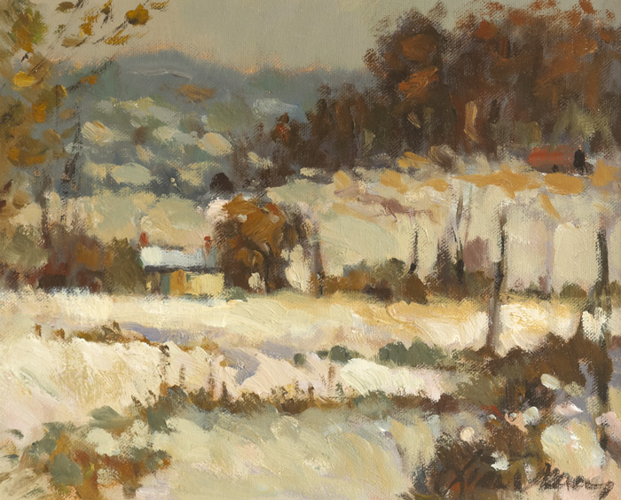 SNOW NEAR HOME by Liam Treacy (1934-2004) at Whyte's Auctions