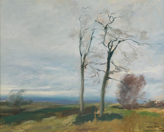 ABOVE DUBLIN FROM THE PINE FOREST, NOVEMBER 1968 by Thomas Ryan PPRHA (1929-2021) at Whyte's Auctions