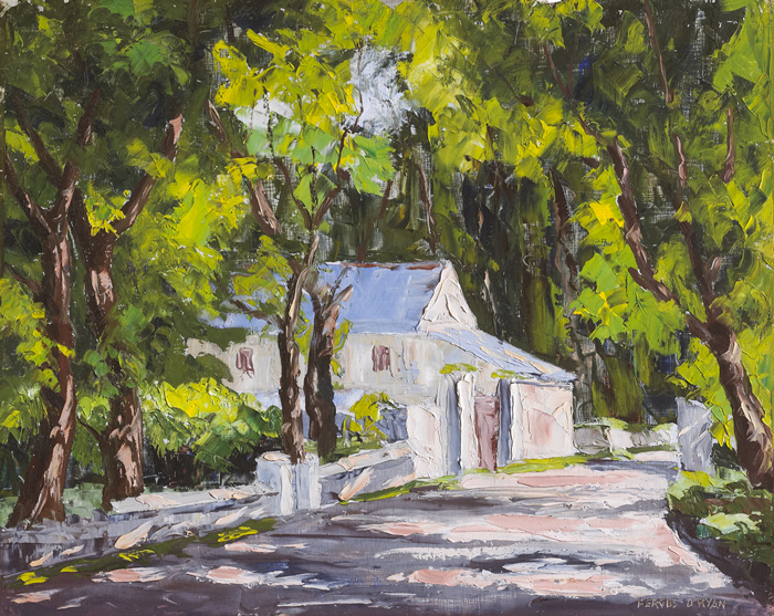 ROADSIDE COTTAGE AMONG TREES by Fergus O'Ryan RHA (1911-1989) at Whyte's Auctions