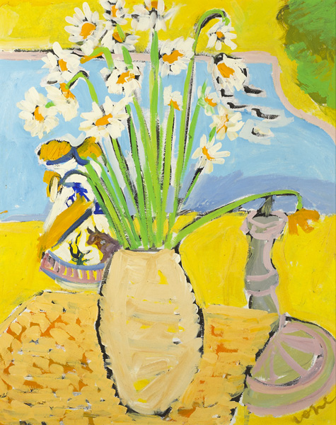 STILL LIFE WITH DAISIES by Elizabeth Cope (b.1952) at Whyte's Auctions