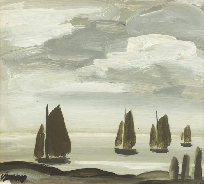 YACHTS NEAR THE COAST by Markey Robinson (1918-1999) at Whyte's Auctions