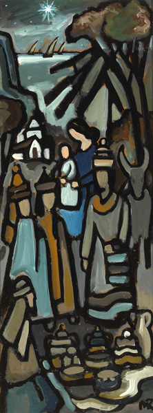 NATIVITY SCENE WITH THE THREE WISE MEN by Markey Robinson (1918-1999) at Whyte's Auctions
