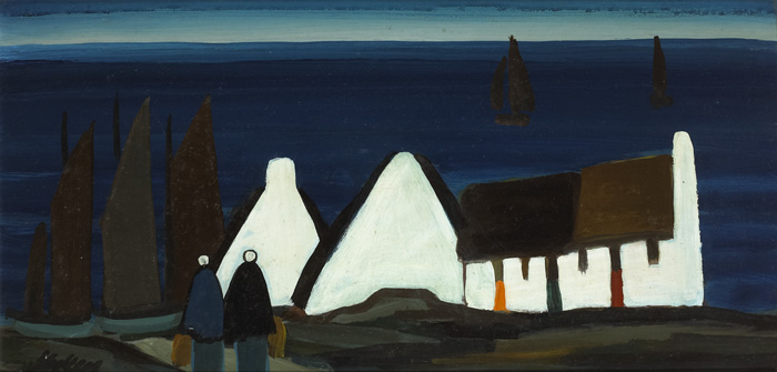 TWO SHAWLIES AND TWO COTTAGES by Markey Robinson (1918-1999) at Whyte's Auctions