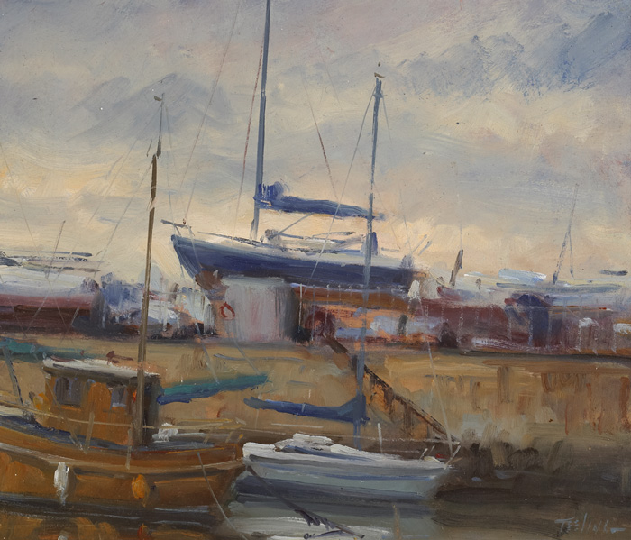 HARBOUR SCENE by Norman Teeling sold for 300 at Whyte's Auctions