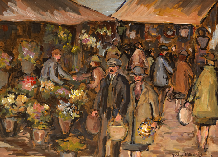 FLOWER STALL, COUNTY DOWN MARKETS by Gladys Maccabe MBE HRUA ROI FRSA (1918-2018) at Whyte's Auctions