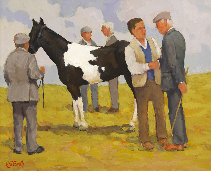 BUYING THE HORSE by Norman Smyth RUA (1933-2020) at Whyte's Auctions