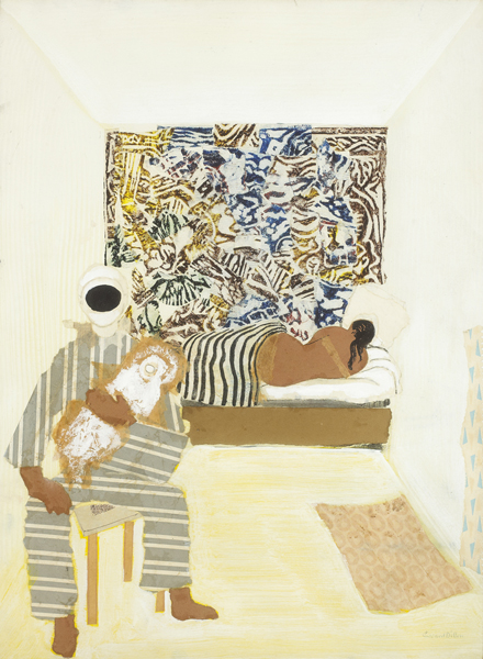 PIERROT AND SLEEPING FEMALE, c.1960s by Gerard Dillon sold for �6,800 at Whyte's Auctions