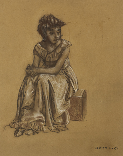 GIRL SEATED, c.1940s by Sen Keating PPRHA HRA HRSA (1889-1977) at Whyte's Auctions