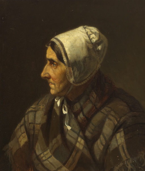 HEAD OF OLD WOMAN by Augustus Nicholas Burke RHA (1838-1891) at Whyte's Auctions